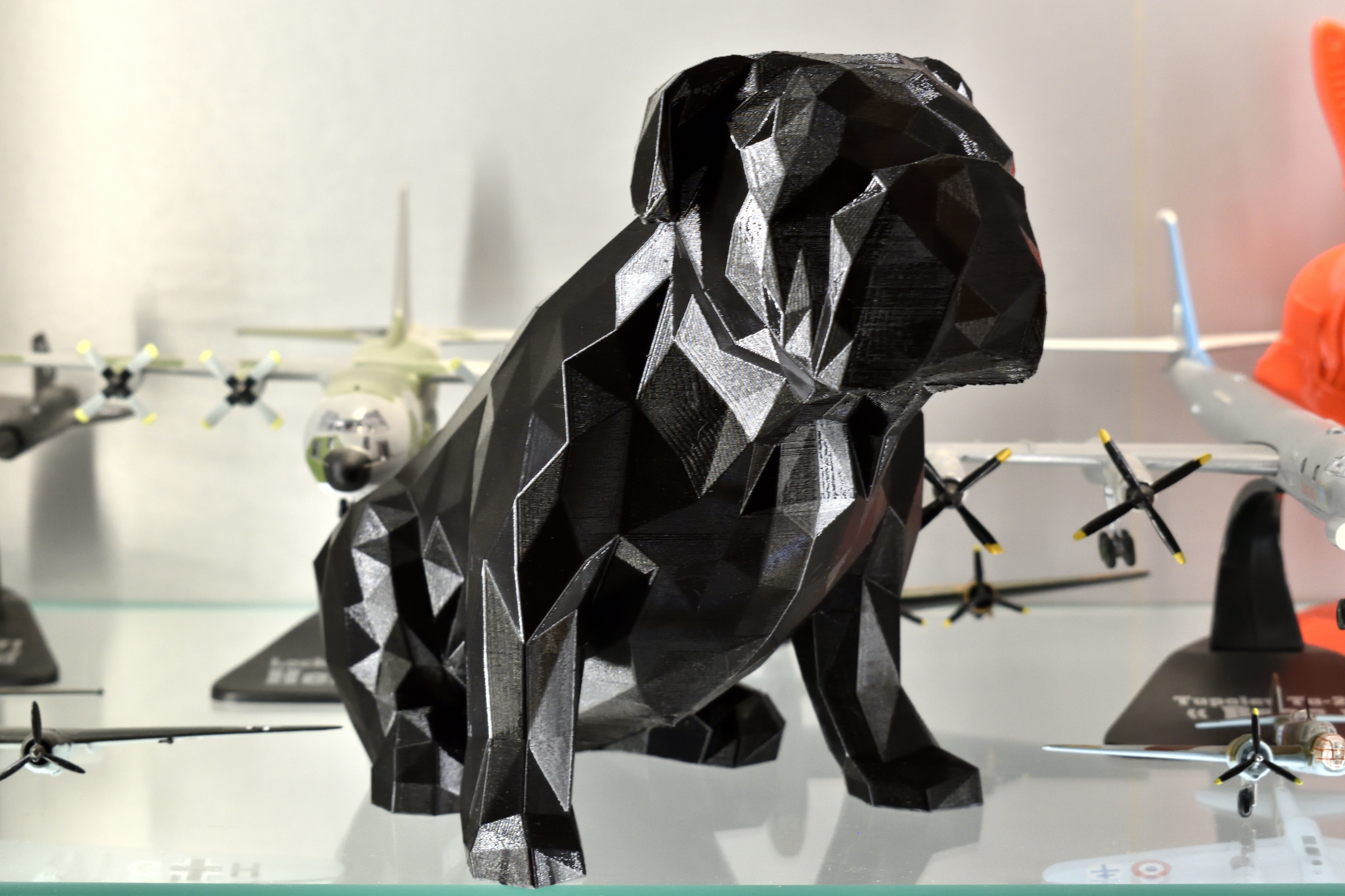 English bulldog low poly 3D print model_8
