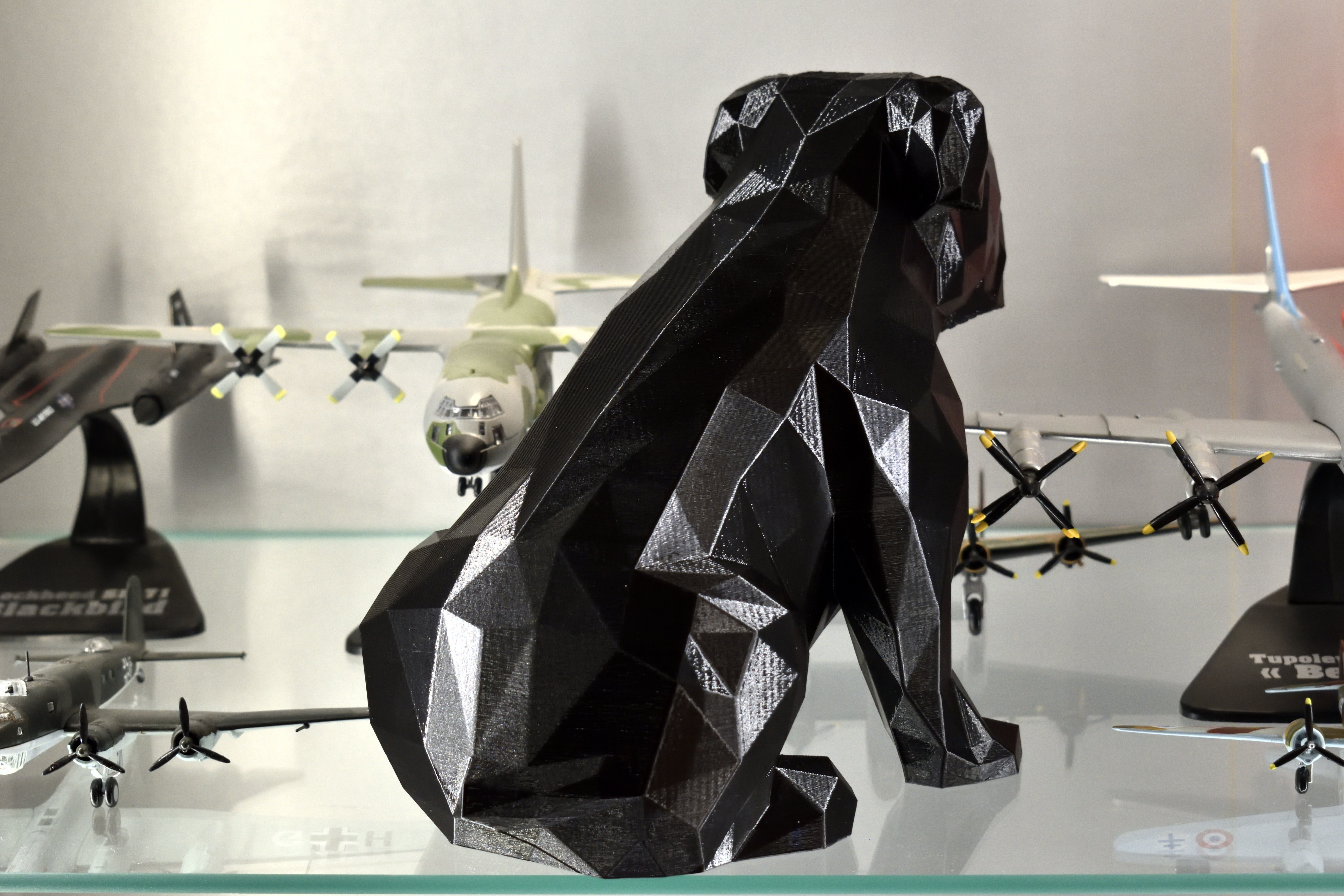 English bulldog low poly 3D print model_9