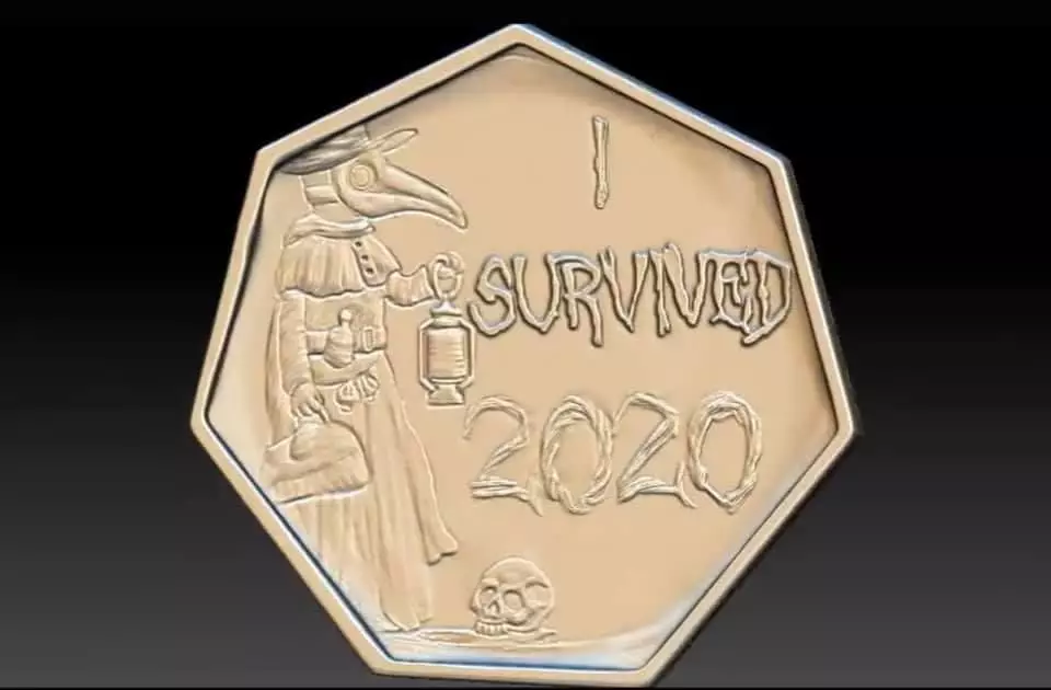 I Survived 2020 Coin 3D print model_0