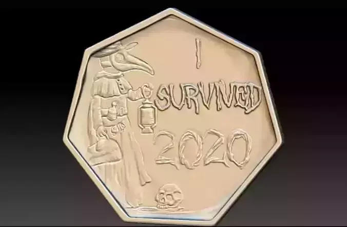 I Survived 2020 Coin 3D print model
