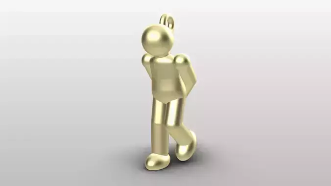 Charm pendant  - Matchman posture 01 - Slow walking 3D print model