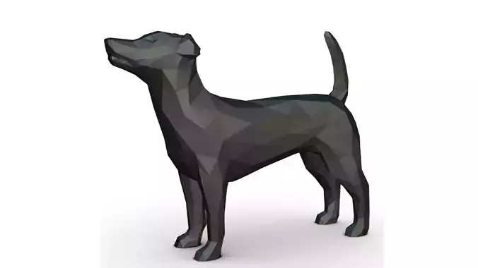 jack russell terrier low poly