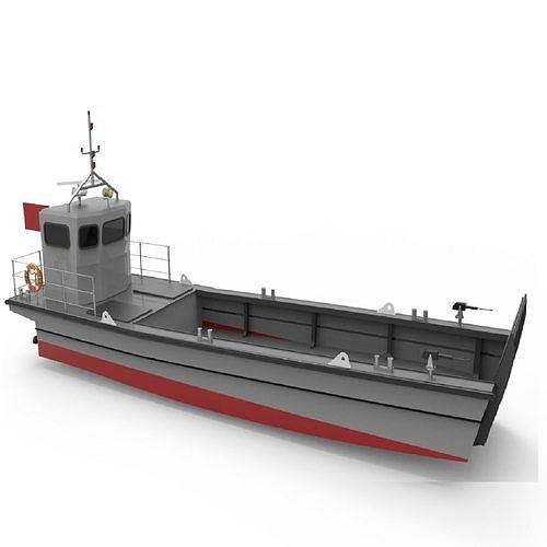 LCVP landing craft vehicle personnel 3D model