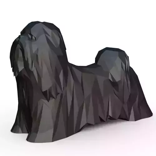 Lhasa Apso low poly 3D print model