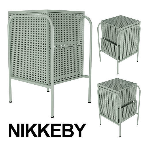Ikea NIKKEBY chest of drawers 3D model