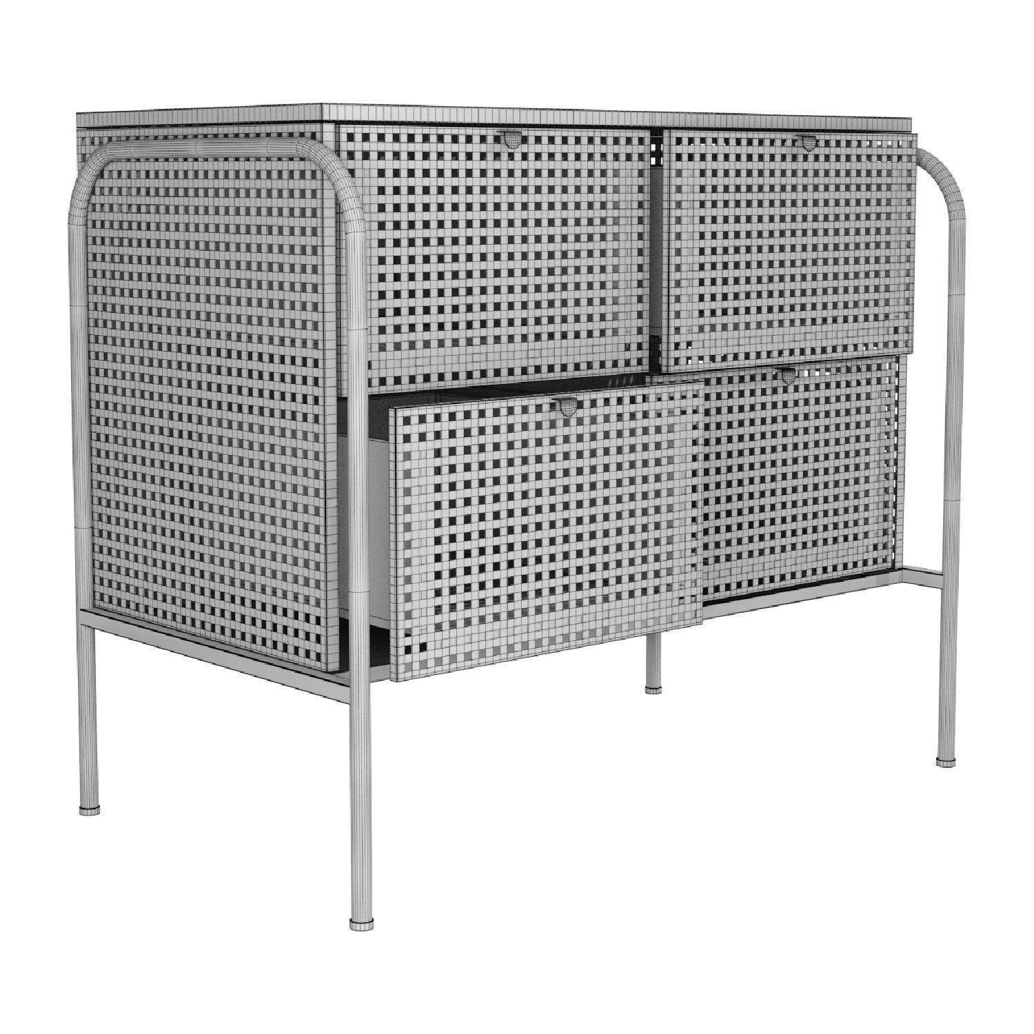 IKEA NIKKEBY Chest 4 Drawers 3D model_4