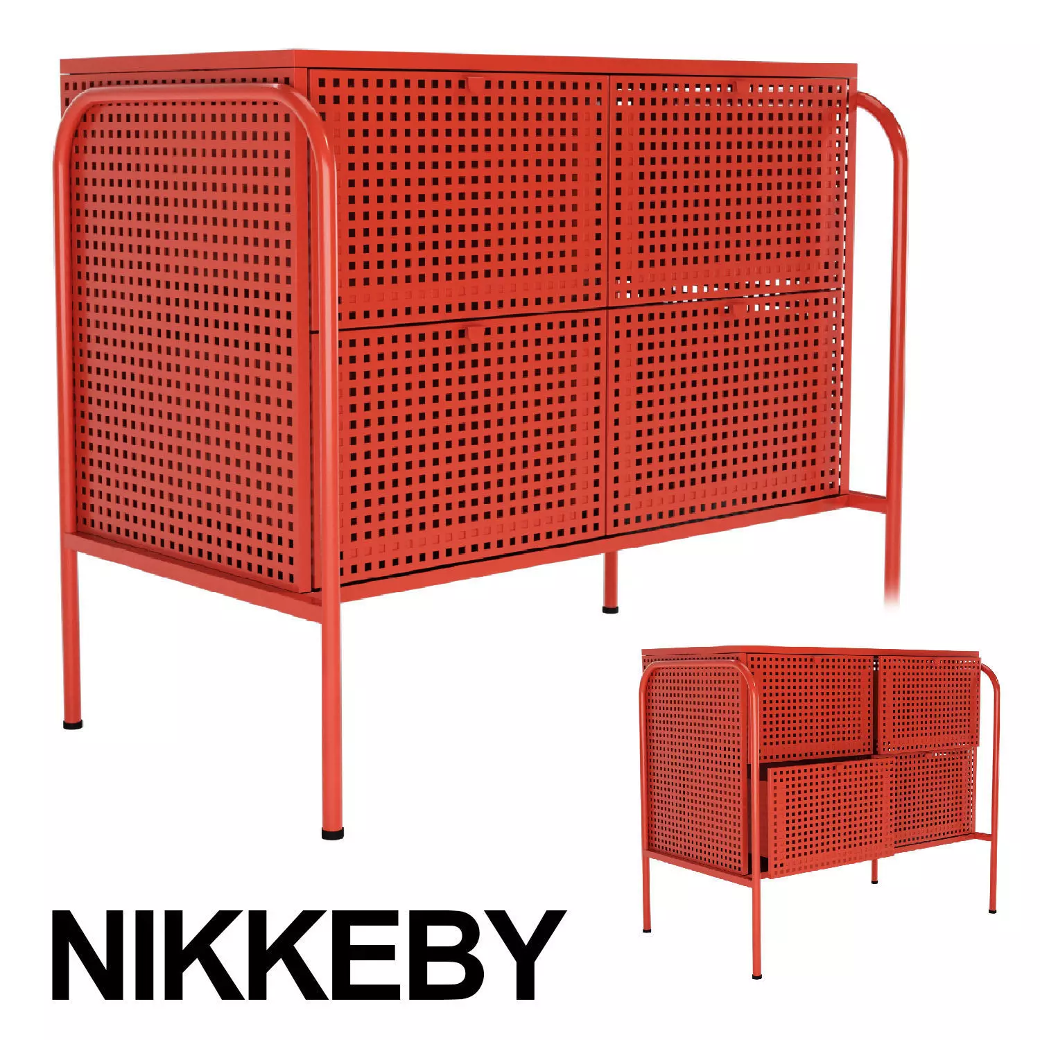 IKEA NIKKEBY Chest 4 Drawers 3D model_0