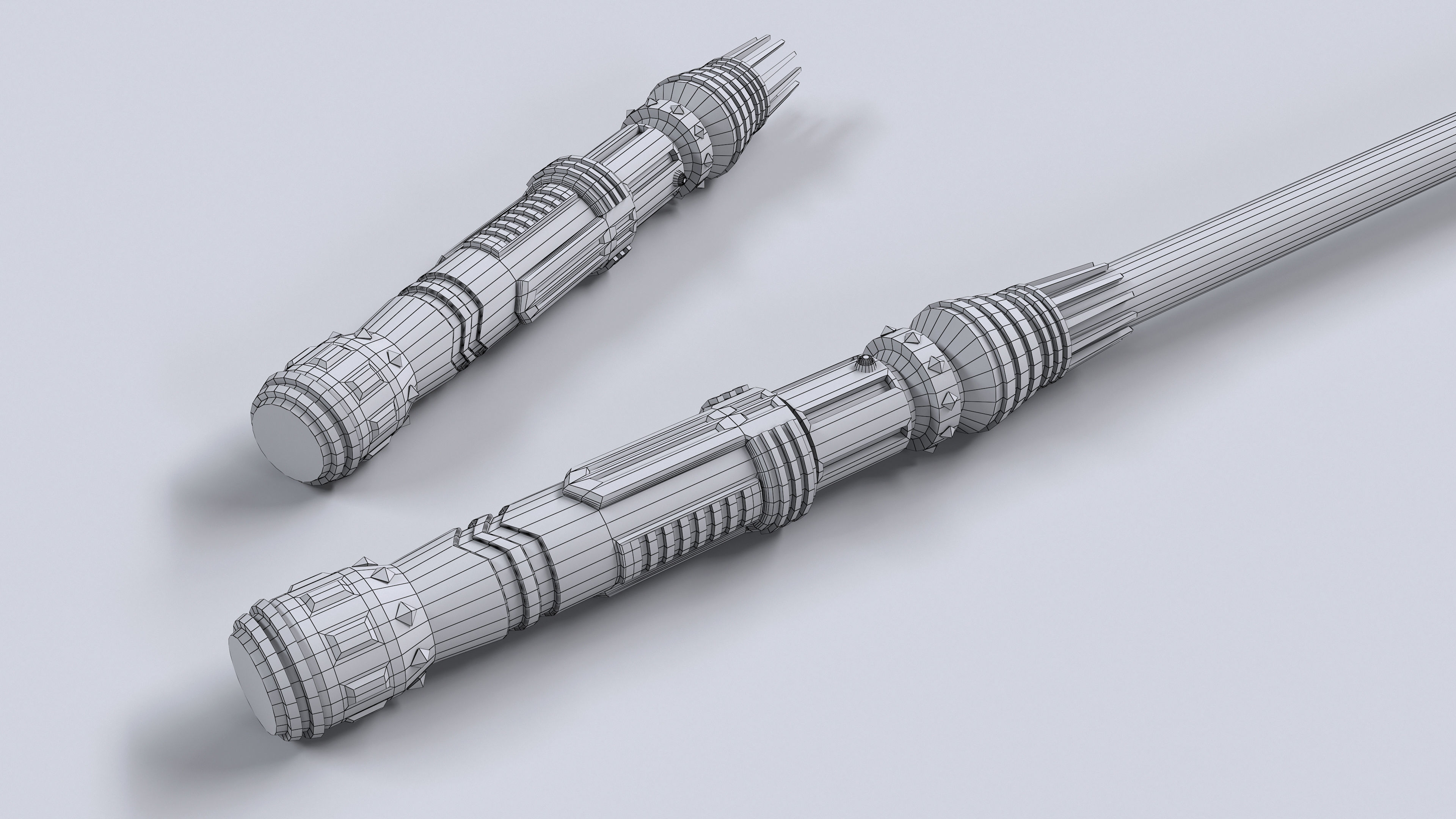 LIGHTSABER-DARKSIDE star wars force awakens lightsaber Low-poly 3D model_1