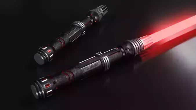 LIGHTSABER-DARKSIDE star wars force awakens lightsaber Low-poly 3D model