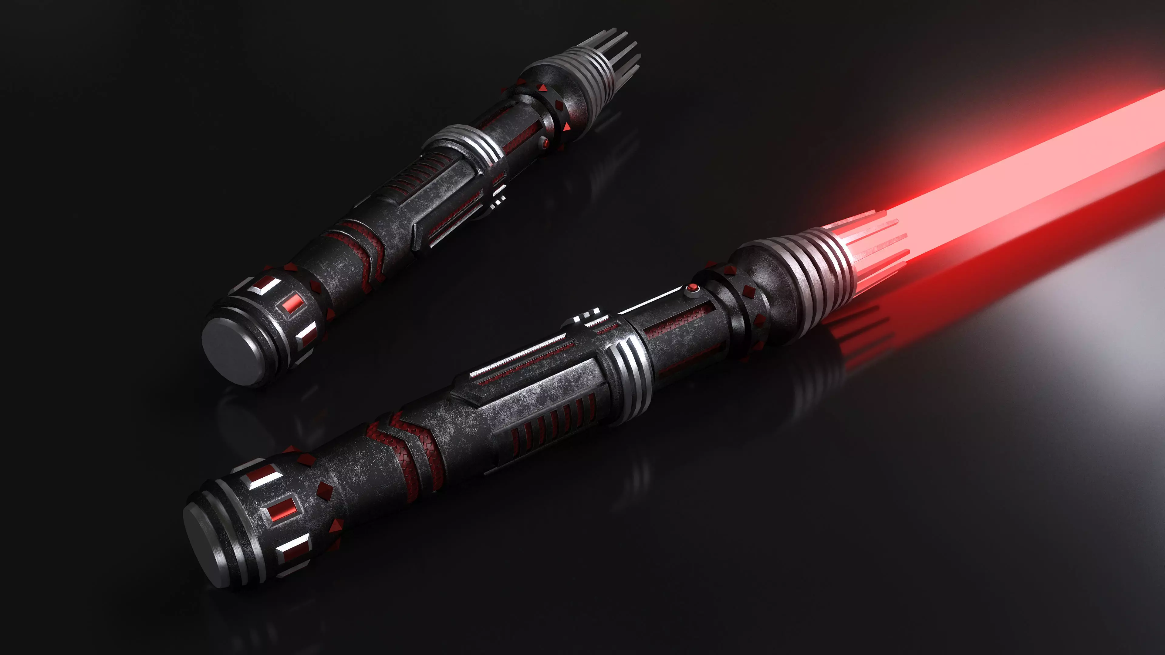 LIGHTSABER-DARKSIDE star wars force awakens lightsaber Low-poly 3D model_0