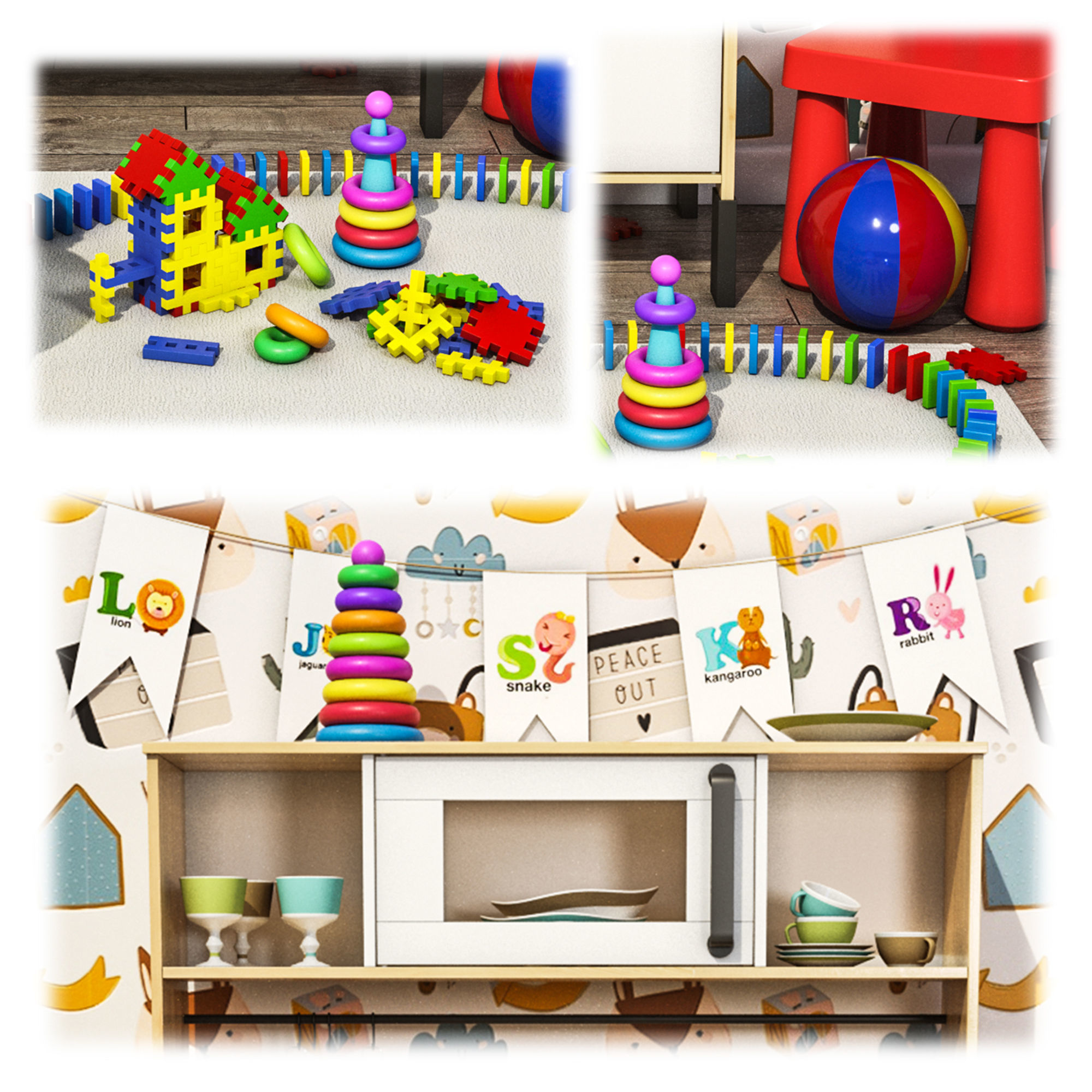 IKEA Children kitchen DUKTIG and Toys Set 3D model_2