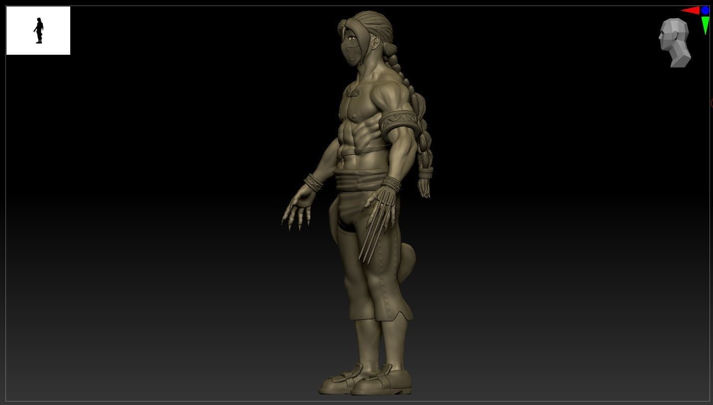 Vega or Balrog Sculpture from Street Fighter 3D print model_24