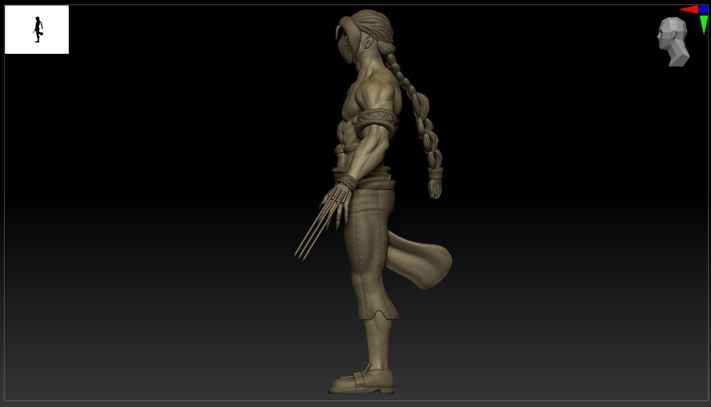 Vega or Balrog Sculpture from Street Fighter 3D print model_25