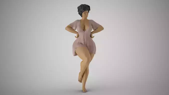 Woman Hands on Waist 3D print model