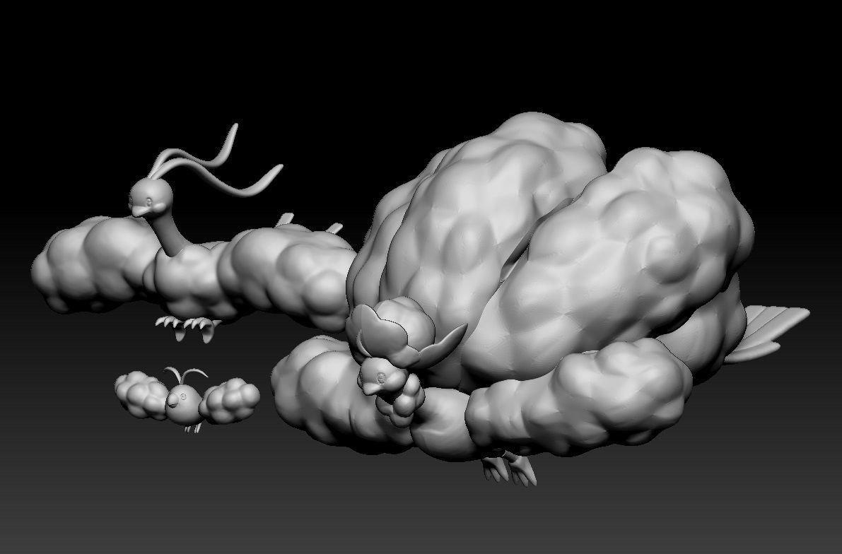 Pokemon Swablu Altaria Mega Evolution 3D print model_5