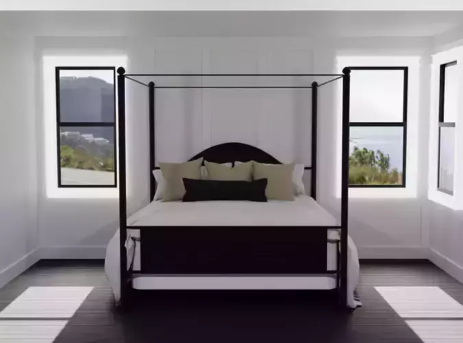 Black Metal Canopy Bed