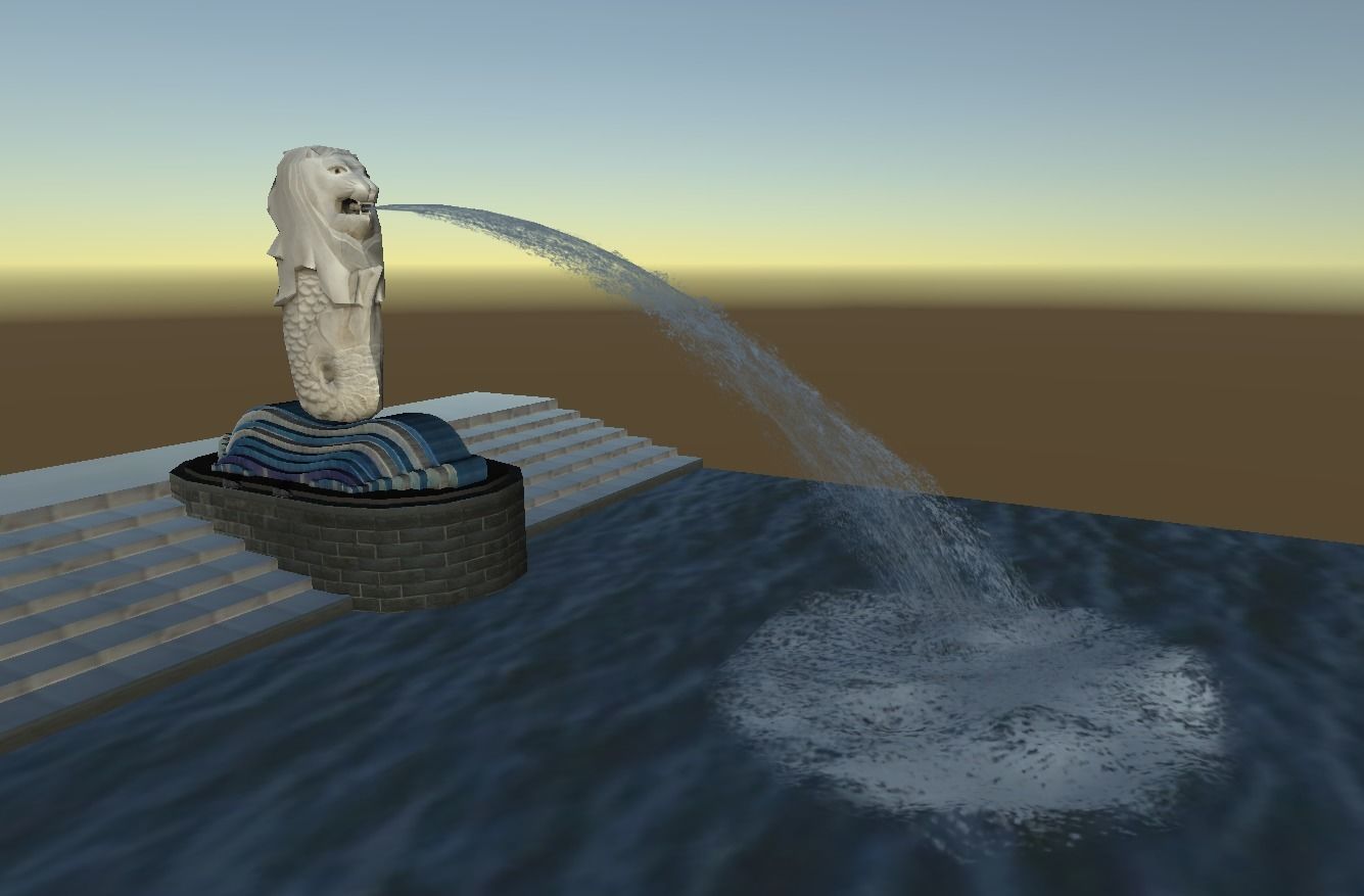 Merlion Singapore 3D lowpoly model  Low-poly 3D model_4