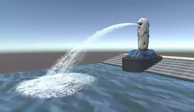 Merlion Singapore 3D lowpoly model  Low-poly 3D model