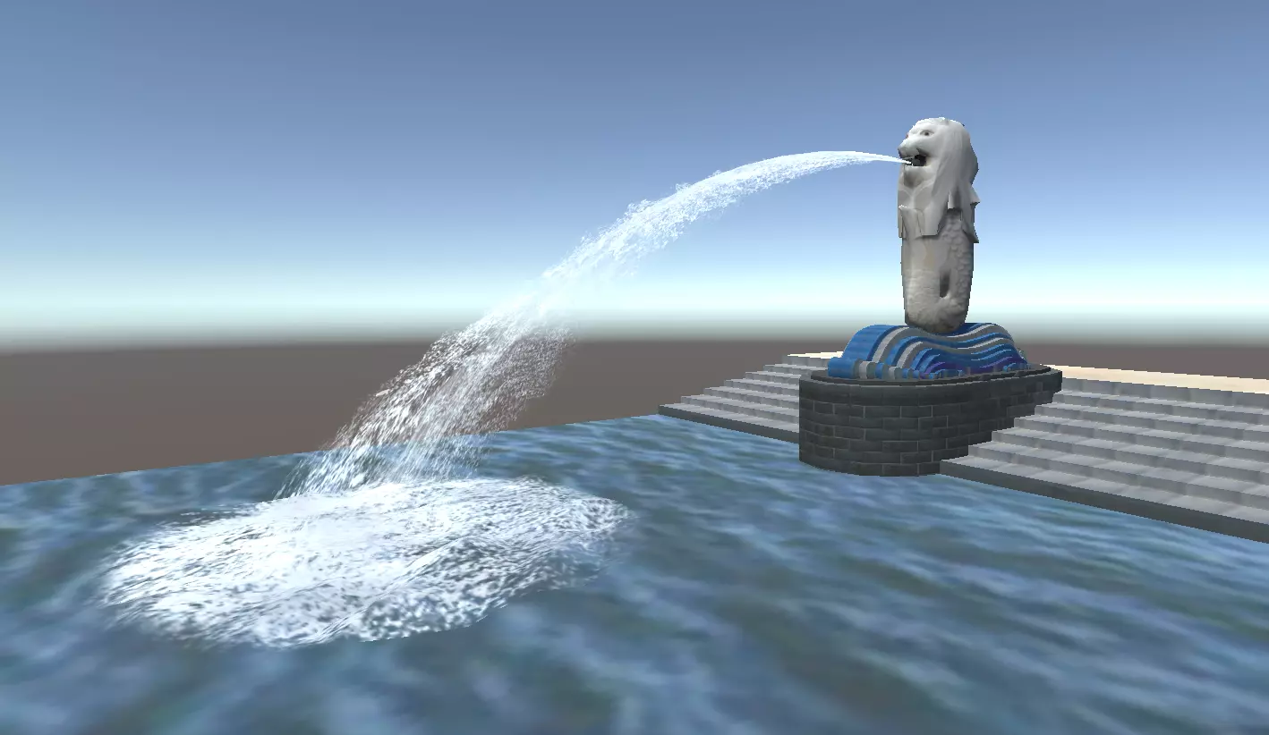 Merlion Singapore 3D lowpoly model  Low-poly 3D model_0