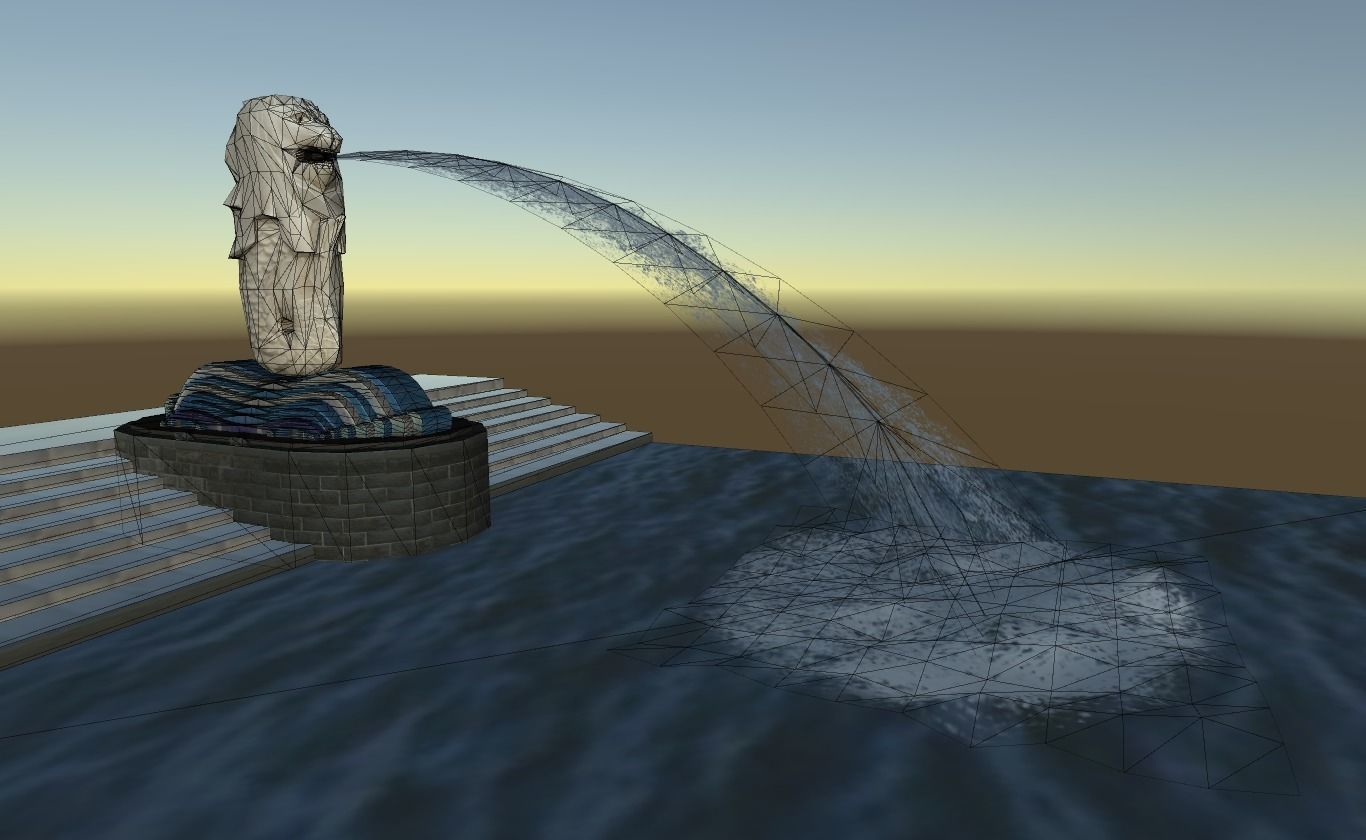 Merlion Singapore 3D lowpoly model  Low-poly 3D model_5