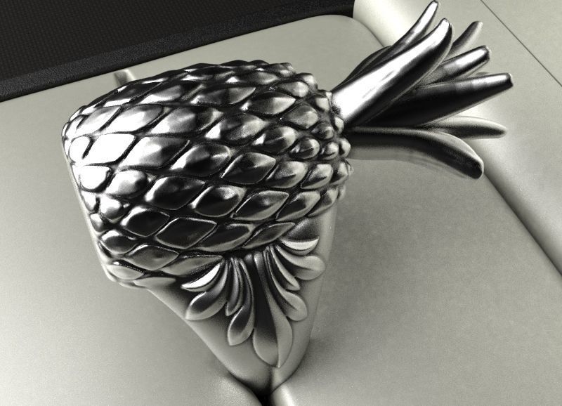 Pineapple ring 3D print model_2