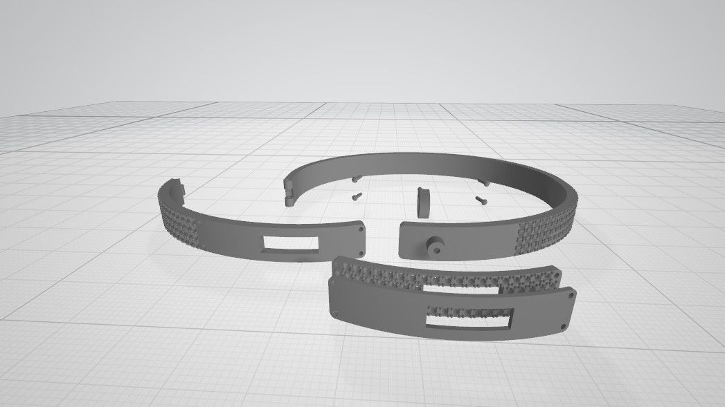 Bracelet lock Kely 3D print model_10