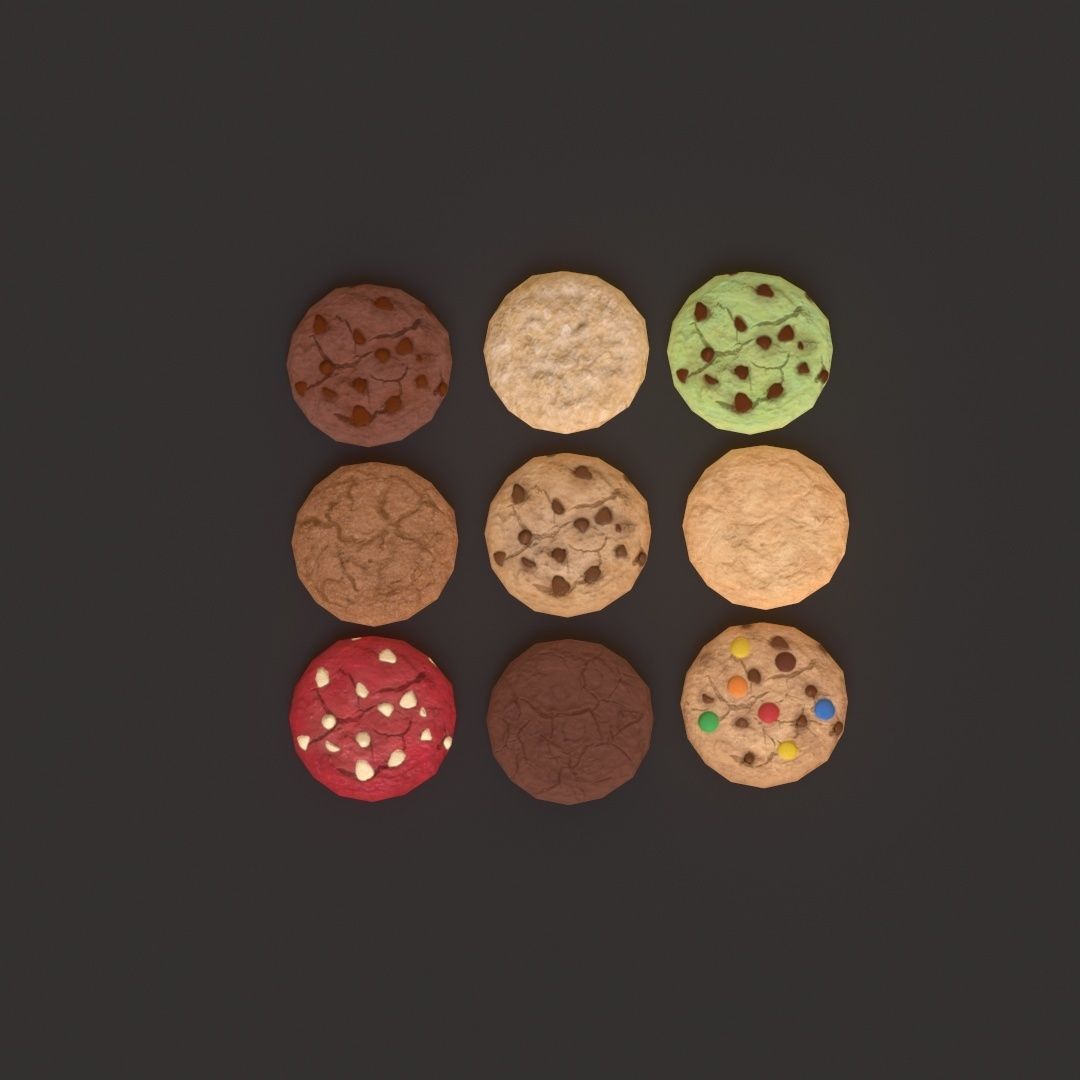 Cookies G76 Low-poly 3D model_8