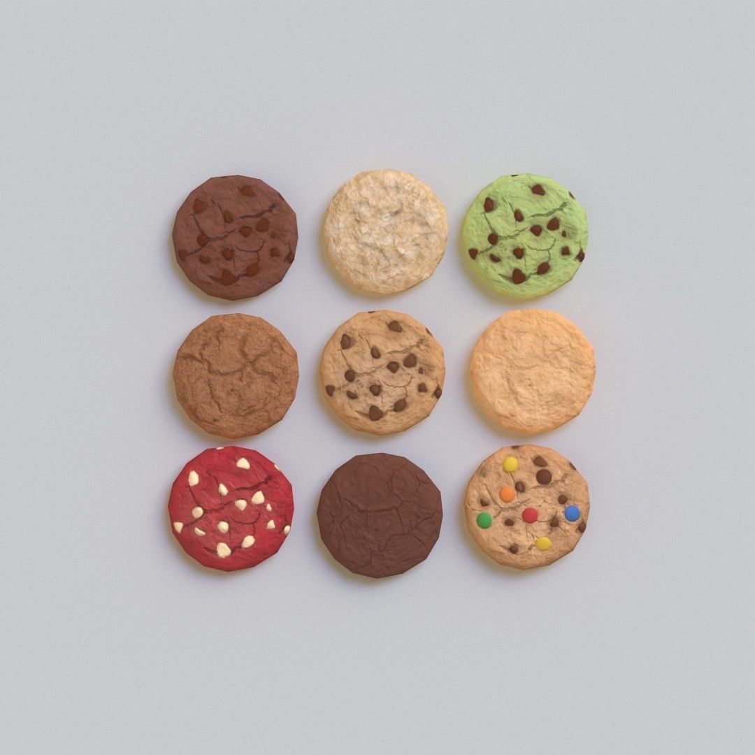 Cookies G76 Low-poly 3D model_3
