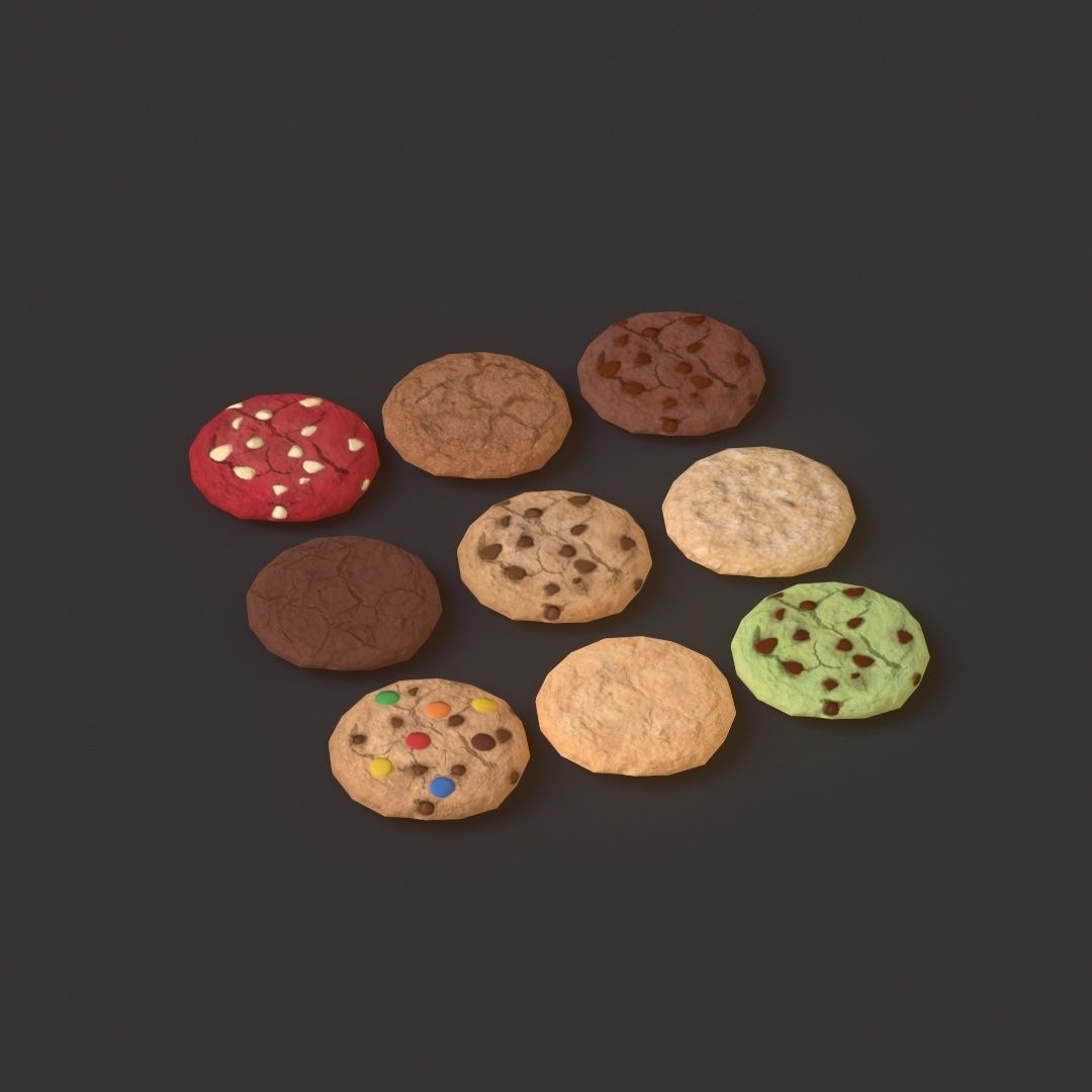 Cookies G76 Low-poly 3D model_7