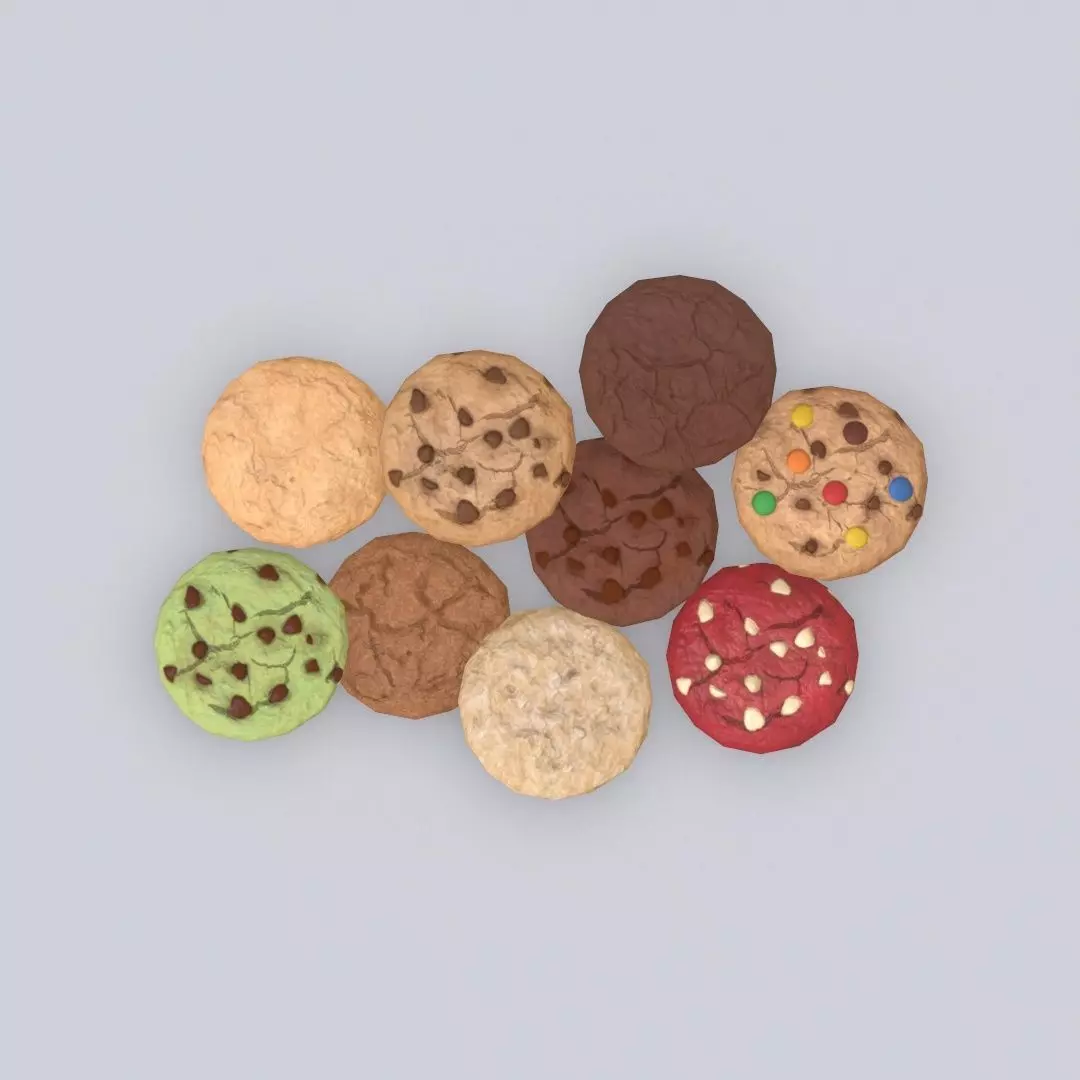 Cookies G76 Low-poly 3D model_0