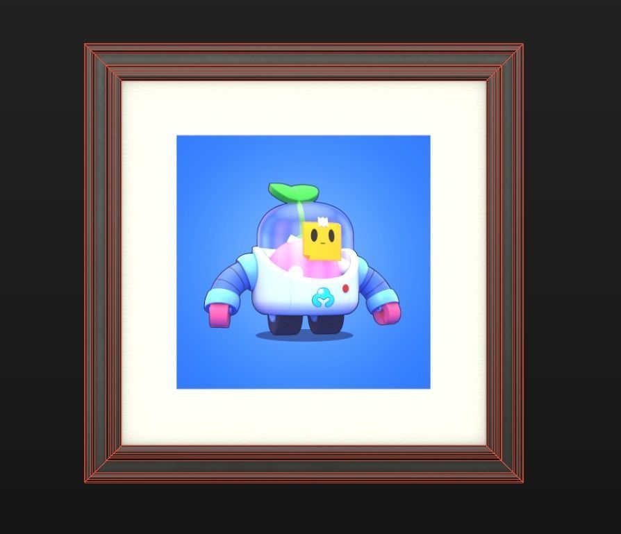 Picture Frame Low-poly 3D model_5