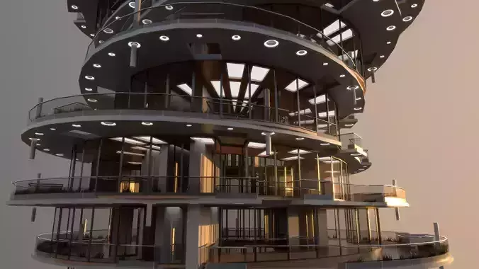 High Rise Building 101 3D model