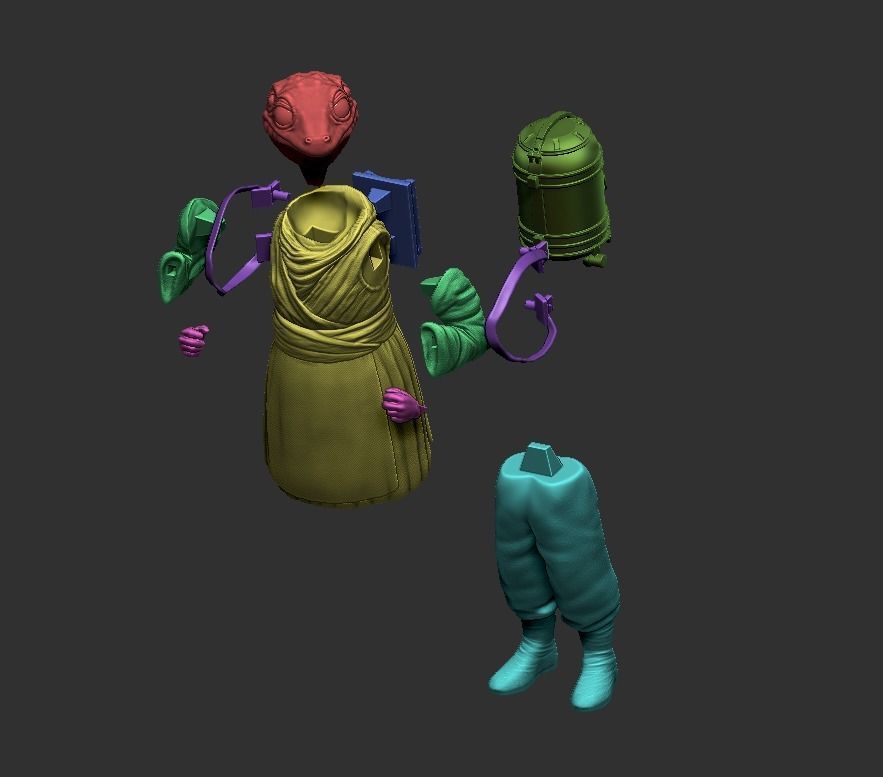 Frog girl 3D print model_10