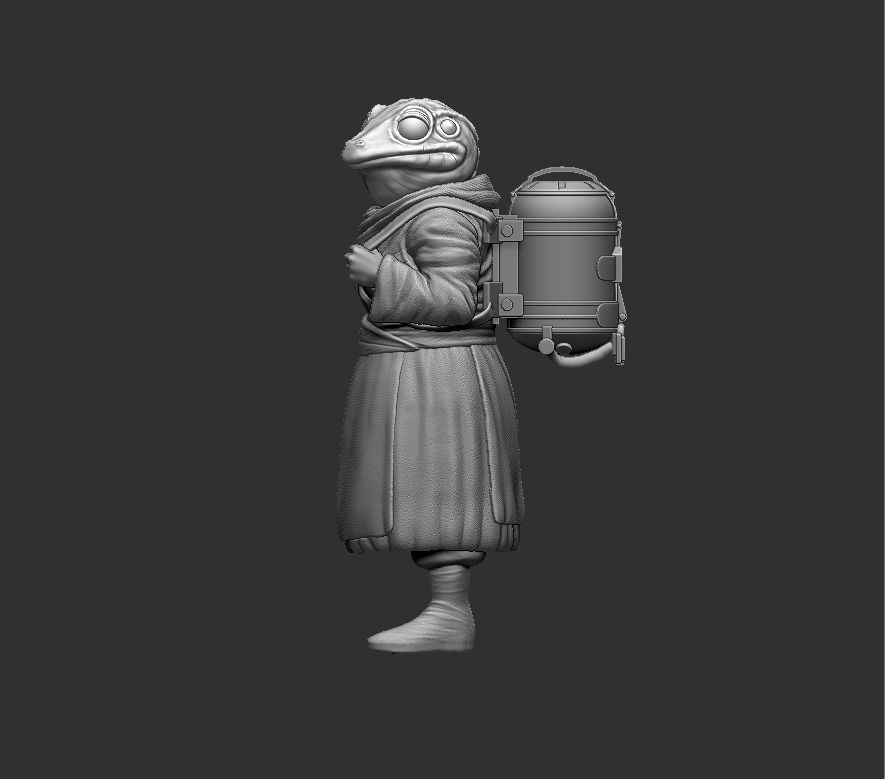 Frog girl 3D print model_8