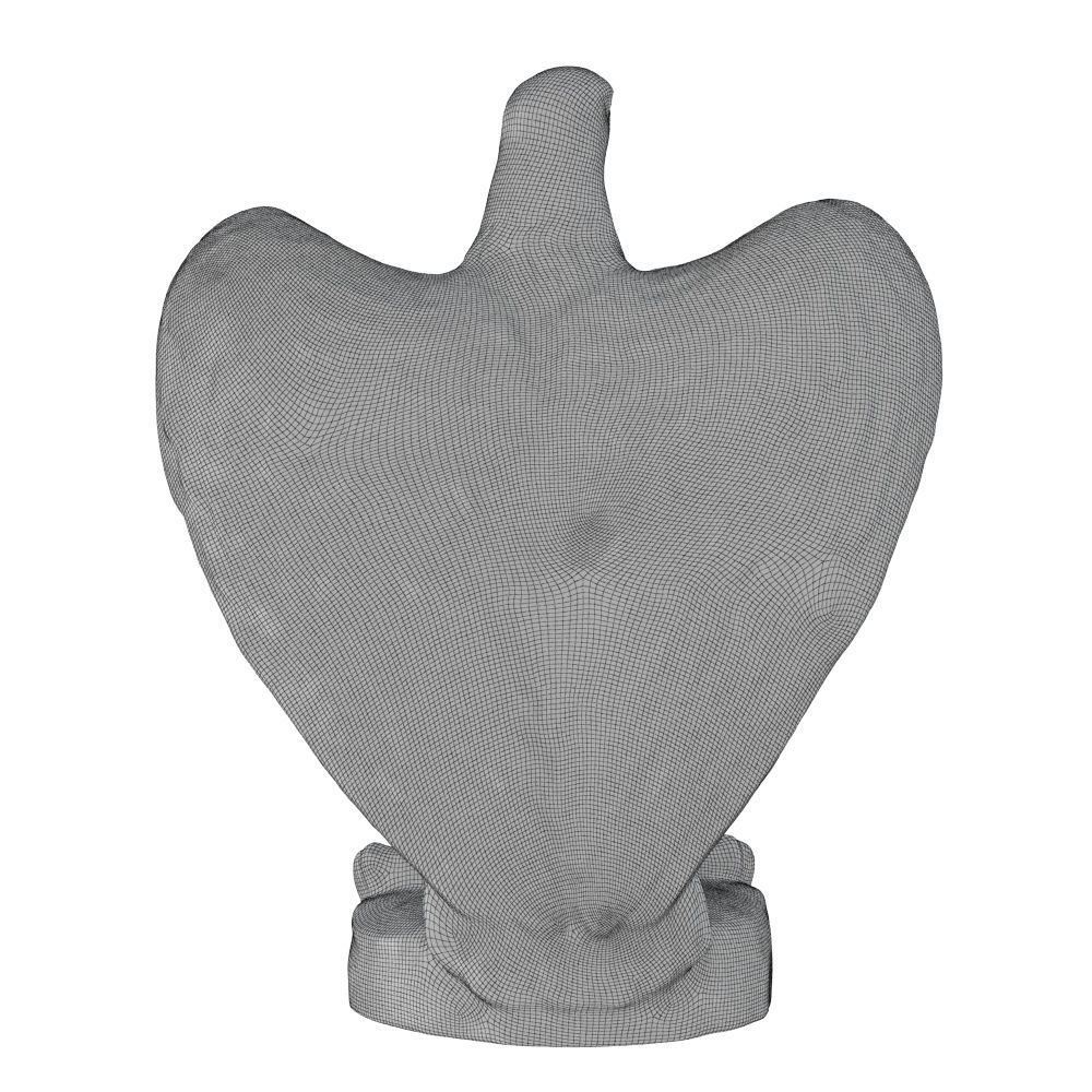 Eagle Figurine Metal 3D model_7