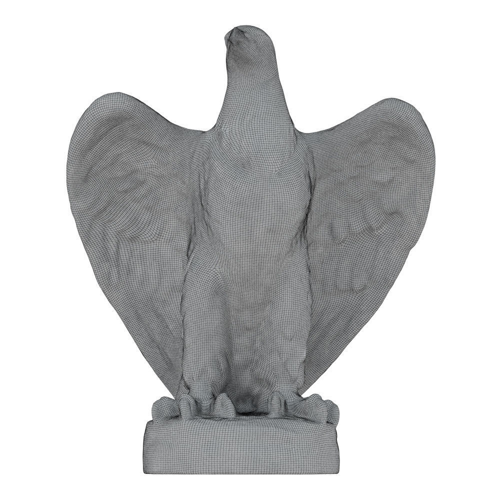 Eagle Figurine Metal 3D model_6
