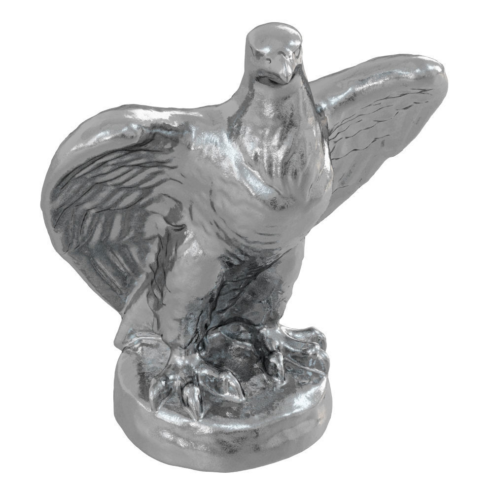 Eagle Figurine Metal 3D model_1