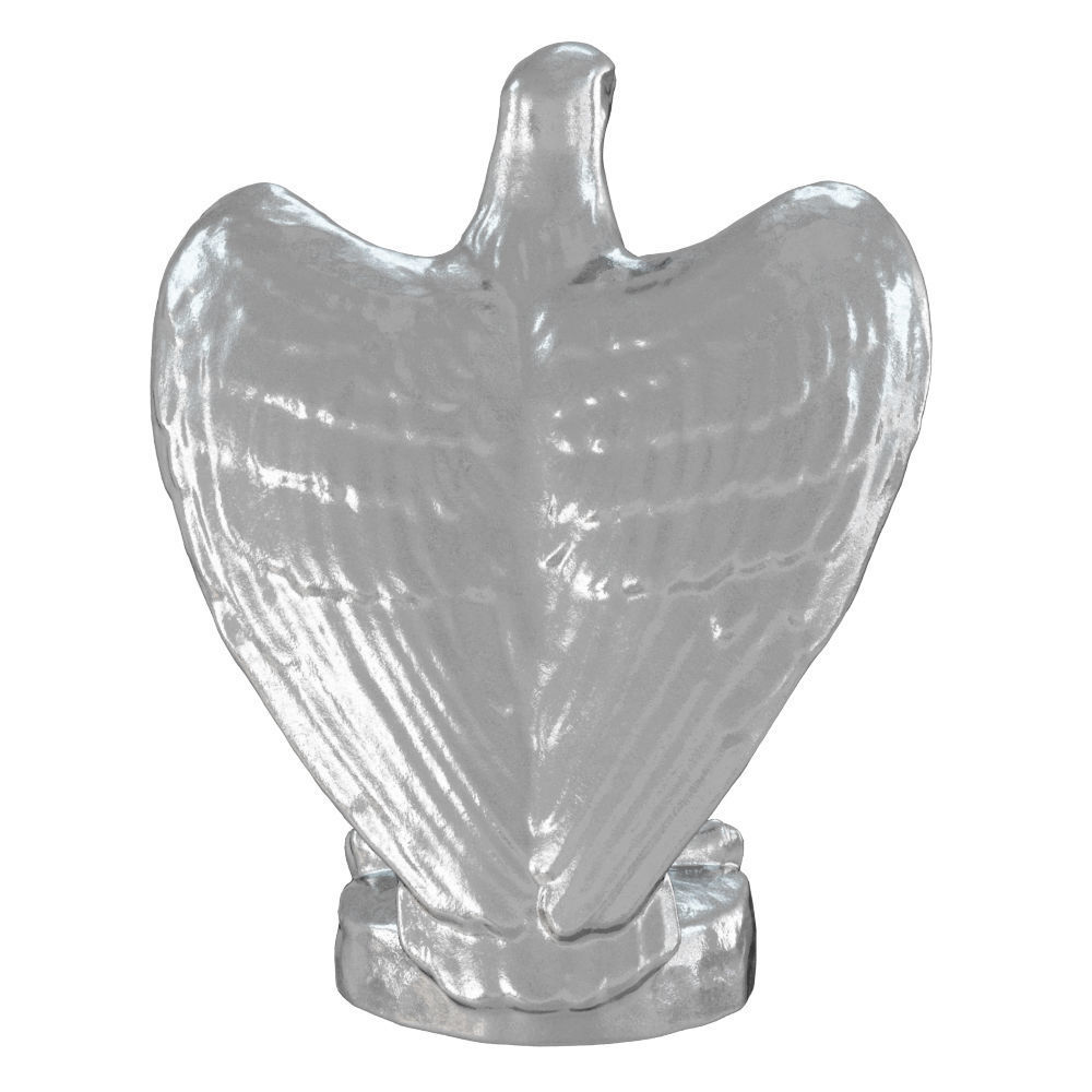 Eagle Figurine Metal 3D model_4