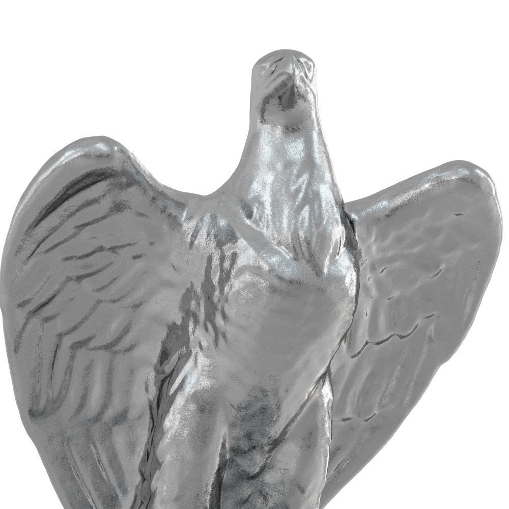 Eagle Figurine Metal 3D model_5