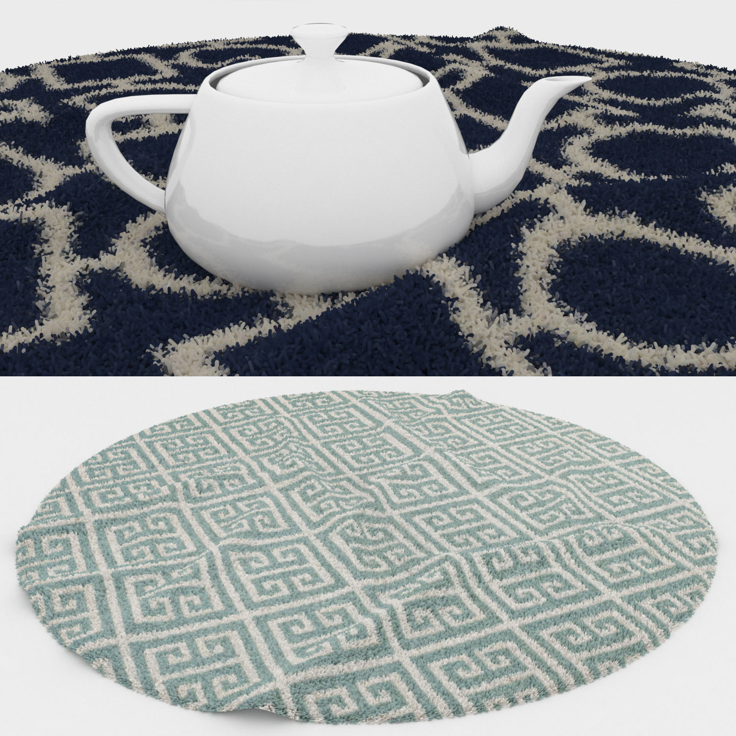Round Rug Set 151 3D model_2