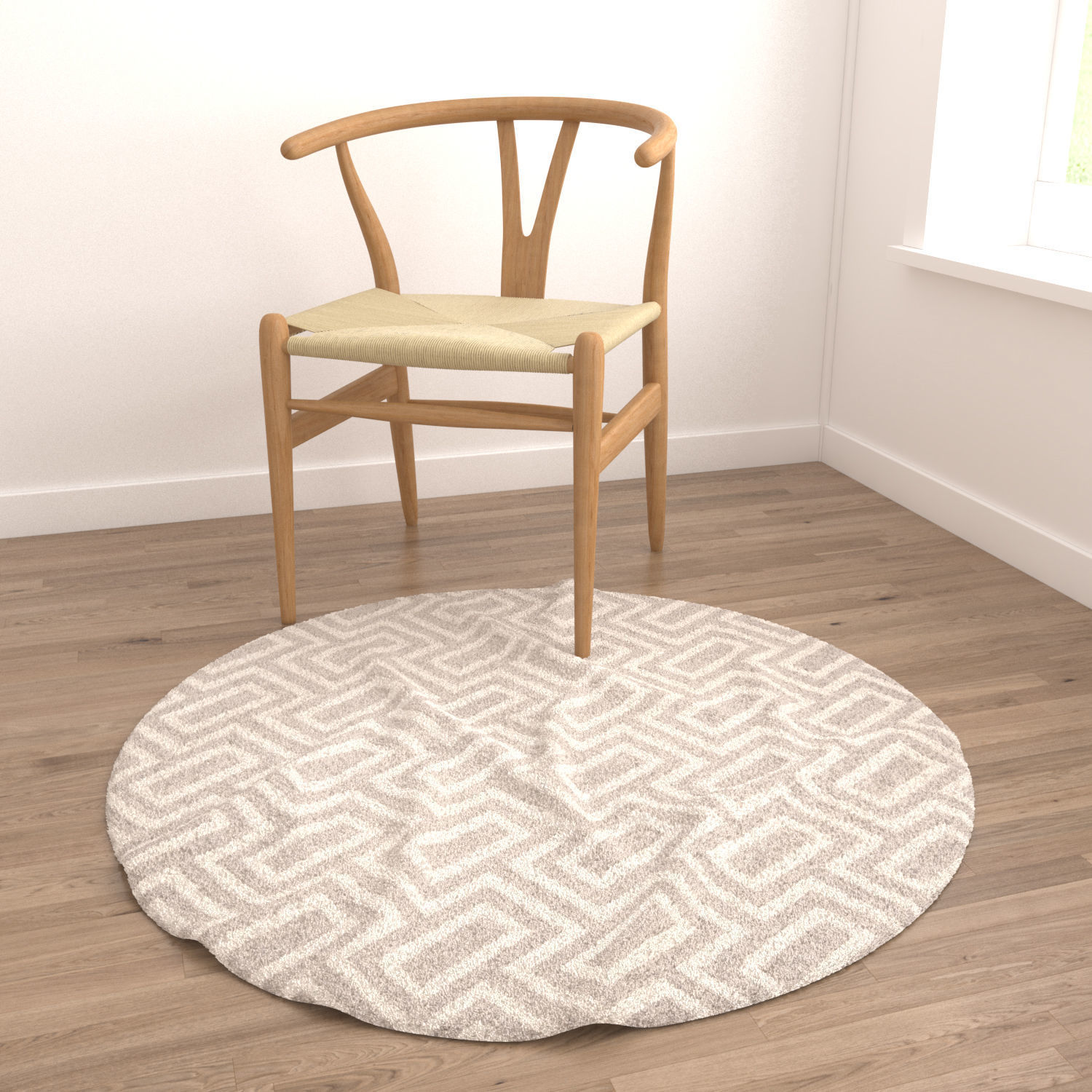 Round Rug Set 151 3D model_3