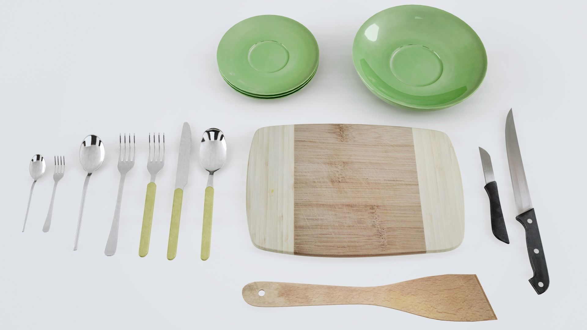 Kitchen tools Low-poly 3D model_1