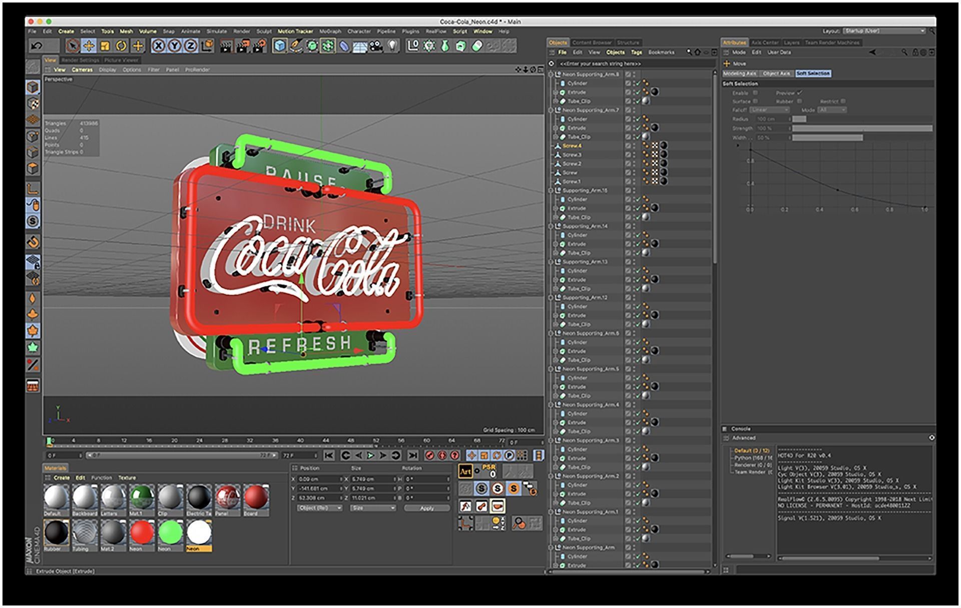 Coca-Cola Neonsign 3D model_13