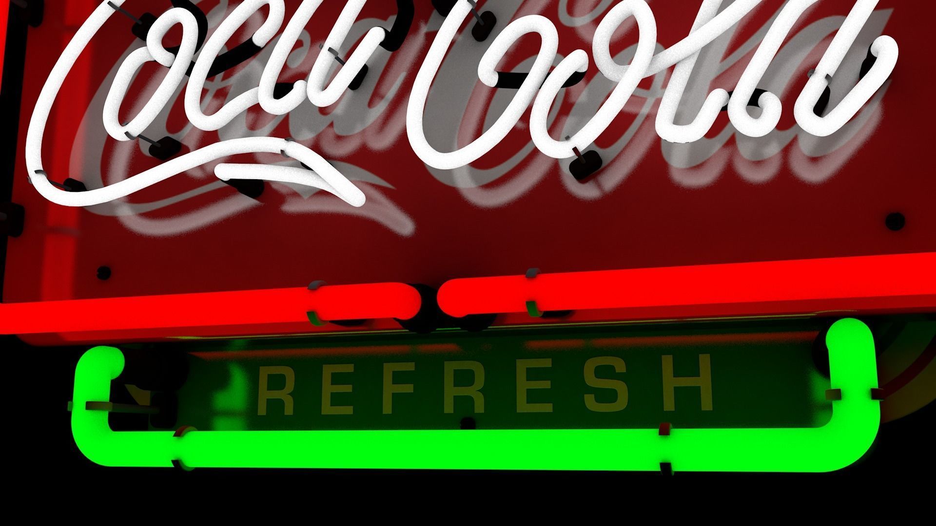 Coca-Cola Neonsign 3D model_2