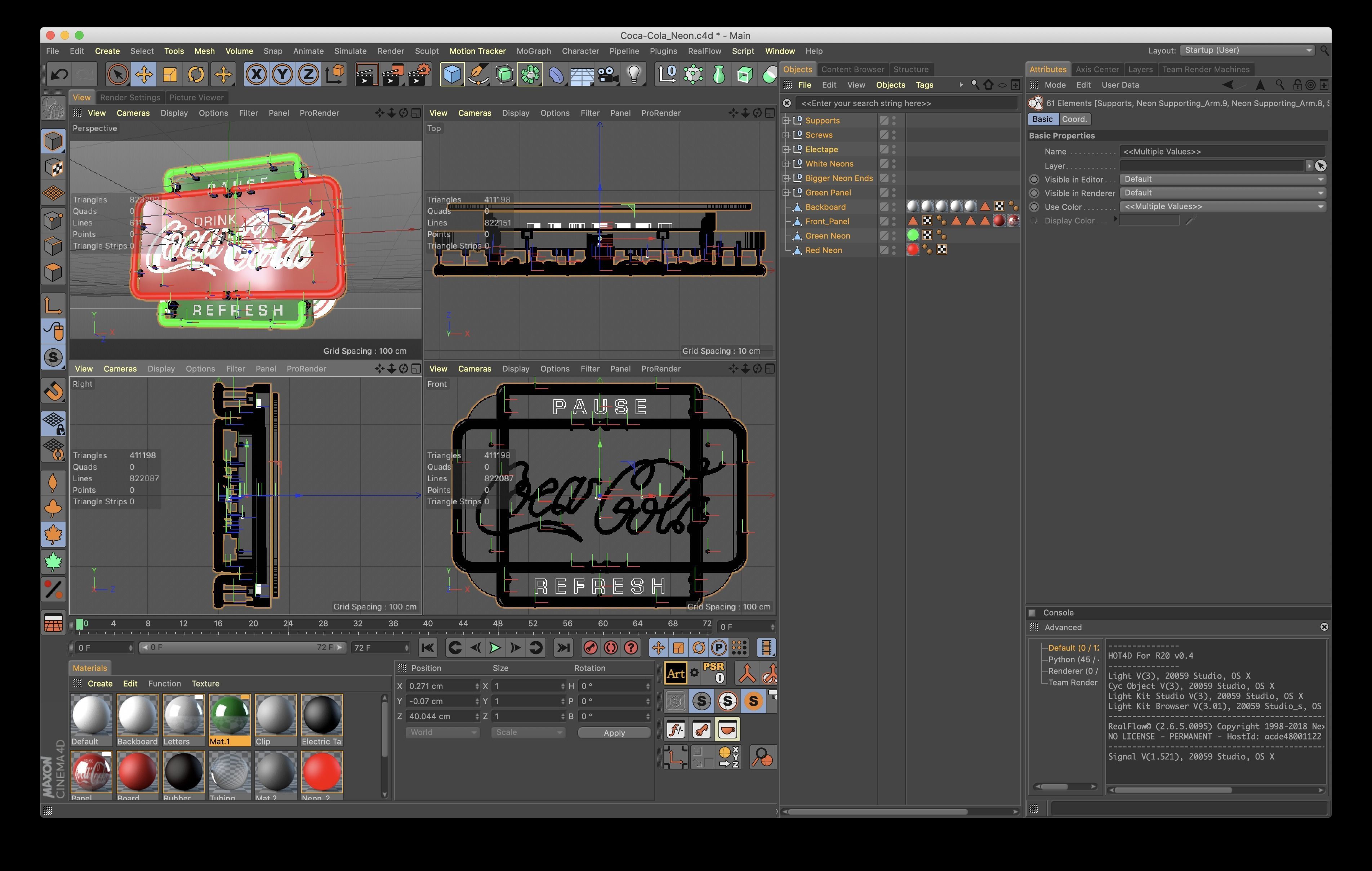 Coca-Cola Neonsign 3D model_8