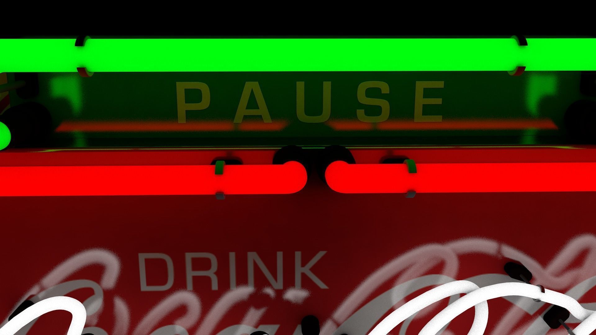 Coca-Cola Neonsign 3D model_1