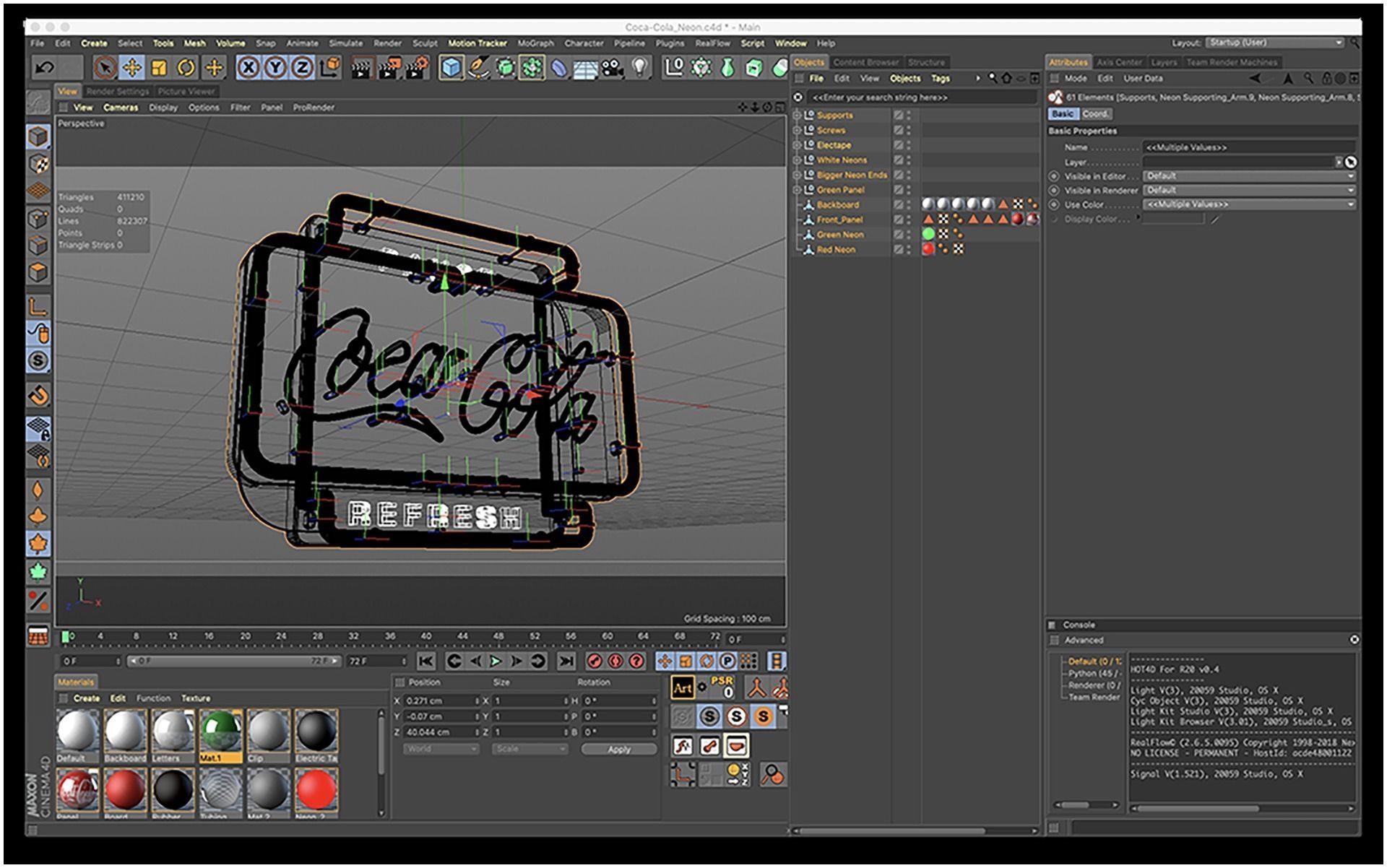 Coca-Cola Neonsign 3D model_9