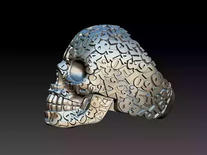 skull with numbers