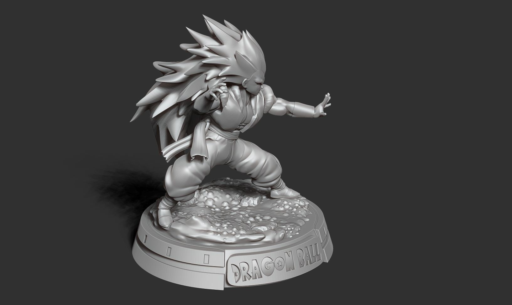 Gotenks dragon ball z statue 3D print model_10