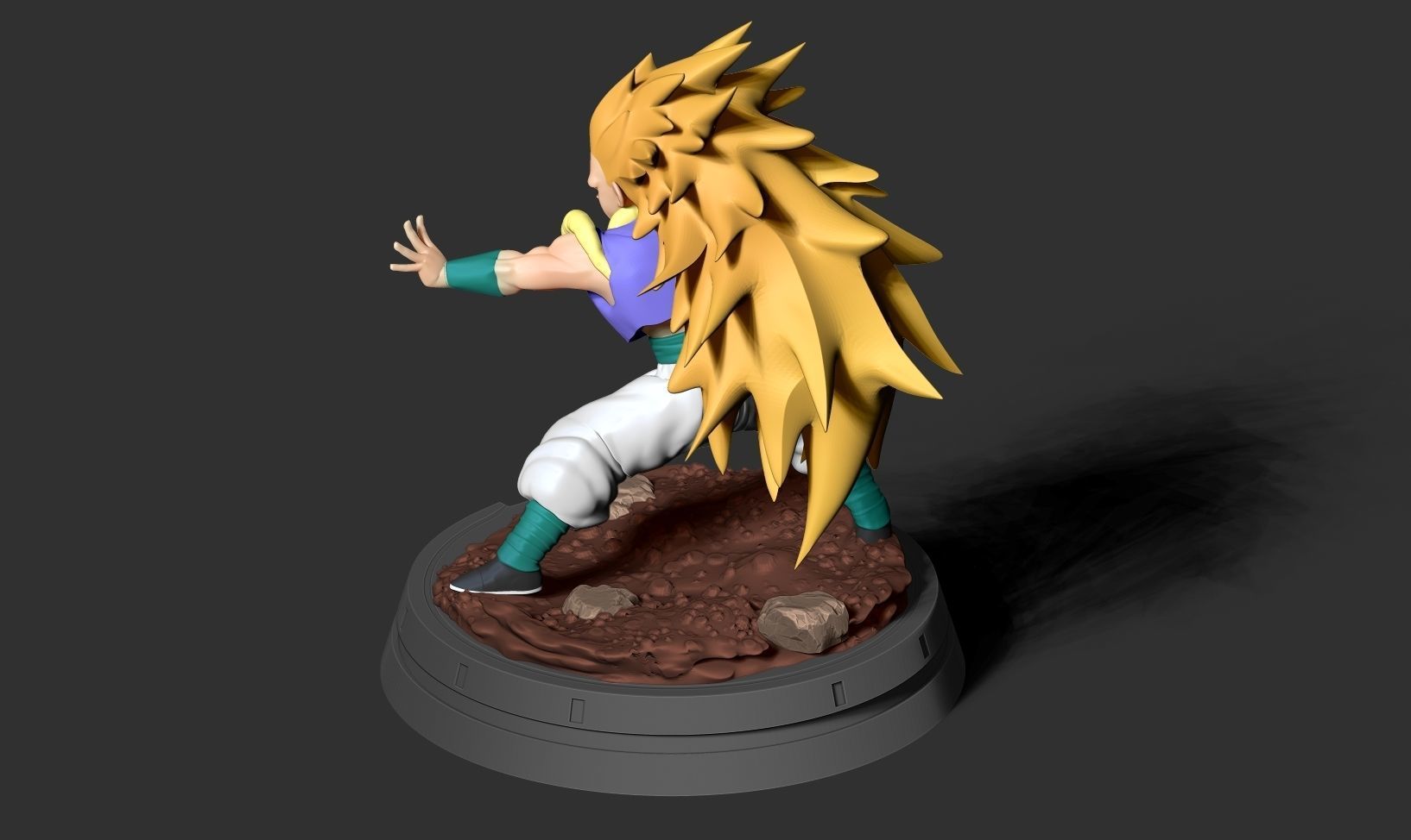 Gotenks dragon ball z statue 3D print model_13